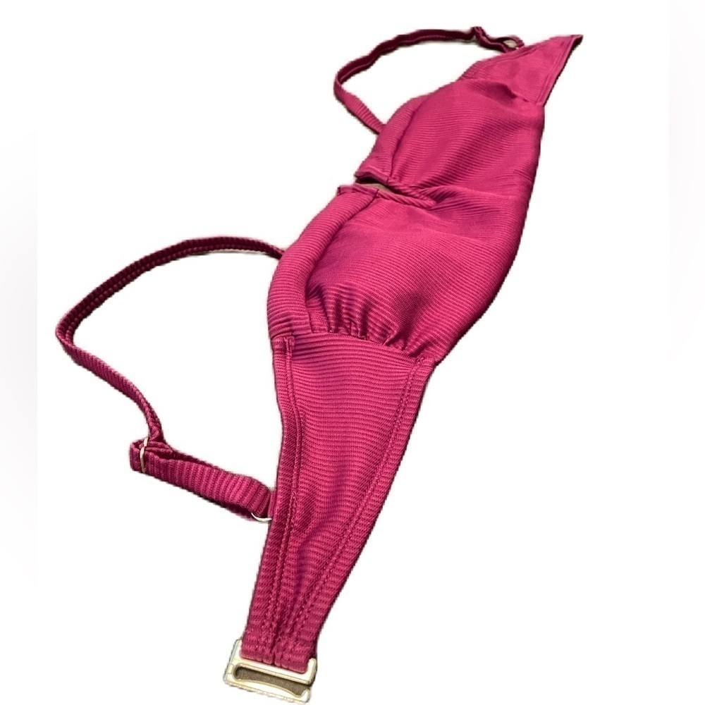 dip maroon v-neck padded maroon M swimsuit top